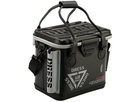 DRESS Bakkan Mini +PLUS Tackle Bag w/ Built-in Rod Holder (Color: Black & Grey)