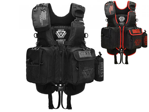 DRESS AIR Floating Game Fishing Vest (Color: Black)