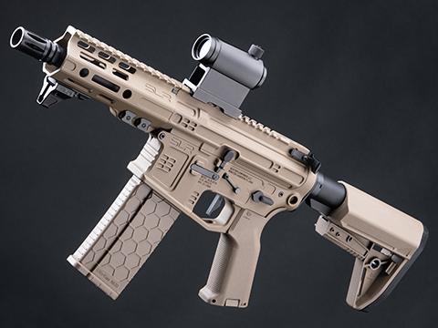 EMG Helios SLR Rifleworks Licensed B15 Airsoft AEG W/ ION M-LOK Handguard (Color: Dark Earth / 5.5 Lite Handguard / 350 FPS)