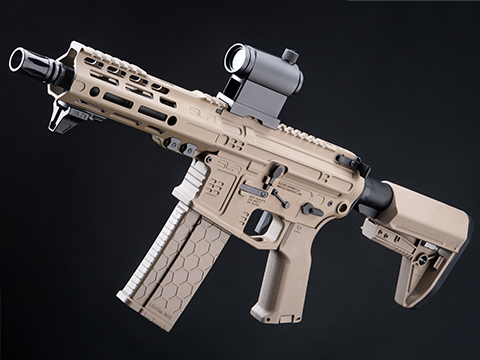 EMG Helios SLR Rifleworks Licensed B15 Airsoft AEG W/ ION M-LOK Handguard (Color: Dark Earth / 6.7 Lite Handguard / 350 FPS)