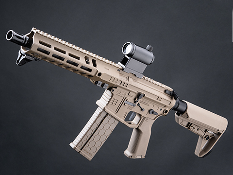 EMG Helios SLR Rifleworks Licensed B15 Airsoft AEG W/ ION M-LOK Handguard (Color: Dark Earth / 9.7 HDX Handguard / 350 FPS)
