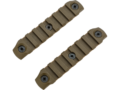 DyTac Polymer Keymod Rail Segments Set (Color: Dark Earth / 2x 7 Slot)