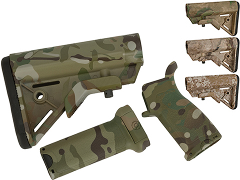Dytac Furniture Kit w/ Long Grip for M4 and M16 Airsoft AEG Rifles 