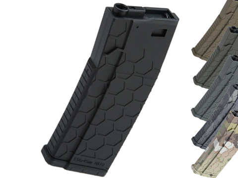 EMG Helios Hexmag Airsoft Polymer 300rd FlashMag Magazine for M4 / M16 Series Airsoft AEG Rifles (Color: Black / Single)