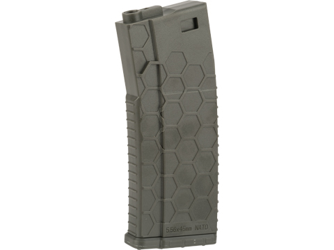 EMG Helios Hexmag ECO Airsoft 120rds ABS Mid-Cap Magazine for M4 / M16 Series Airsoft AEG Rifles (Color: Olive Drab / Single)