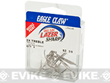 Eagle Claw Key-WM 2X Regular Shank Curved Point Treble - Nickle (Size: 3/0 Set of 5)