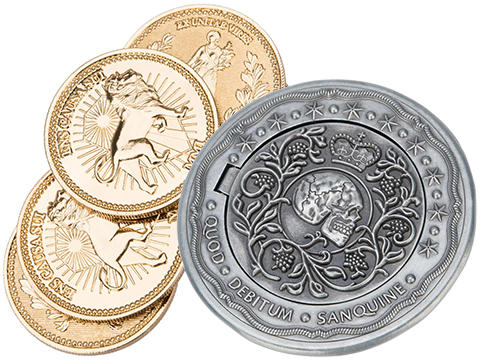 Baby Yaga JW Collectible Coin Token w/ Coin Bag (Model: Gold Coin 5-Pack)