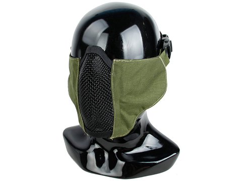 TMC PDW Ver2 Half Face Soft Mask w/ Steel Mesh (Color: OD Green)