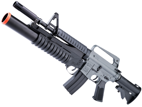 Cybergun Colt Licensed XM177E2 Airsoft AEG Rifle by E&C w/ M203 40mm Airsoft Grenade Launcher & E-Shooter MOSFET