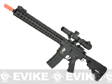 E&C Airsoft Keymod 14.5 Full Metal Defender M4 Airsoft AEG Rifle - Black