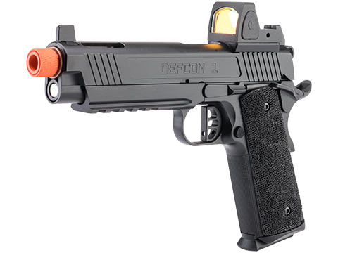 Echo1 DEFCON 1 Custom 1911 Gas Blowback Airsoft Pistol (Model: Black)