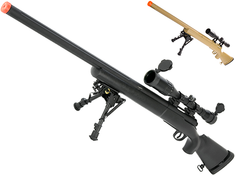 Echo1 M28 Bolt Action Airsoft Sniper Rifle w/ Bipod (Color: Black)