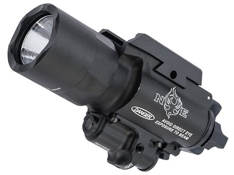 Night Evolution Tactical LED Weapon Light w/ Red Laser (Color: Black)