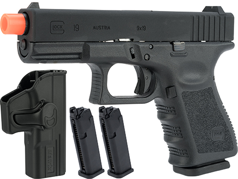 Elite Force Fully Licensed GLOCK 19 Gen.3 Gas Blowback Airsoft Pistol (Type: Green Gas / Carry Package)