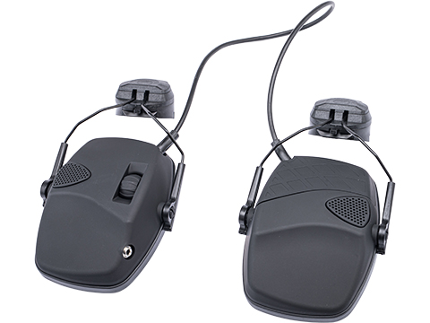 Matrix Electronic EM026 Earmuff Headset w/ BR03 ARC Helmets Adapters (Color: Black)