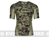 Emerson Skin-tight Base Layer Camo V-Neck Running Shirt - AOR-2 (Size: Large)