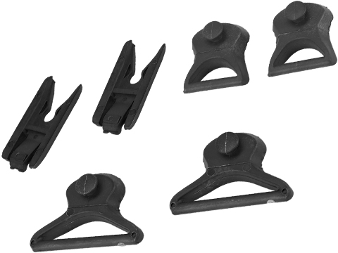 Matrix Goggle Swivel Clips Set for Bump Helmet (Color: Black)
