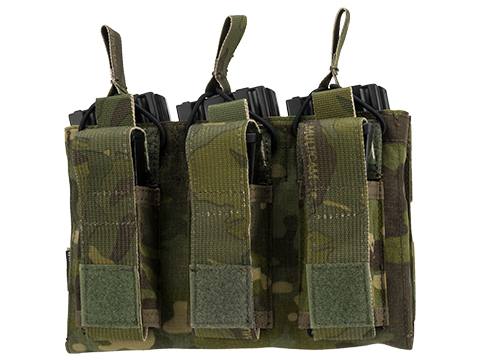 Emerson Gear M4 / M16 / 5.56 NATO Triple Open Top Magazine Pouch w/ 3 Pistol Mag Pouches (Color: Multicam Tropic)