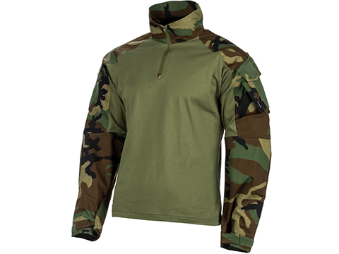 EmersonGear 1/4 Zip Tactical Combat Shirt (Color: Woodland / Small)