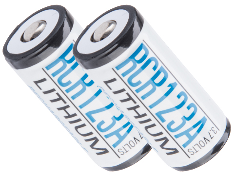 EMG Rechargeable CR123A 3.7v Li-Ion 700mAh Rechargeable CR123A Batteries (Package: 2x Batteries)