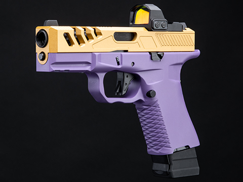 EMG F-1 Firearms Licensed BSF-19 Optics Ready Gas Blowback Airsoft Pistol (Color: Purple & Gold / CO2)