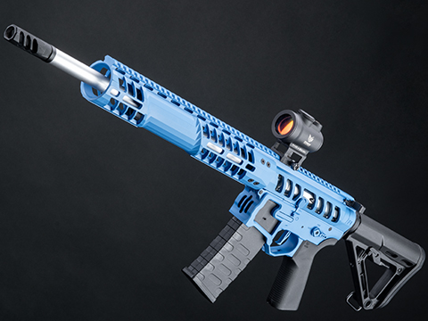 EMG F-1 Firearms UDR-15 Skeletonized AR-15 eSilverEdge Airsoft AEG Rifle w/ C7M M-LOK Handguard (Color: Blue / Carbine / Gun Only)