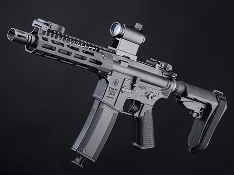 EMG Troy Industries Licensed SOCC M4 Carbine M-LOK AEG Rifle (Model: 7.6 RIS / Black)