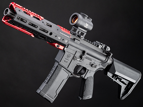 EMG Custom Built Strike Industries Licensed Sentinel AR-15 Airsoft AEG Rifle w/ GRIDLOK® Handguard System (Color: Red / 8.5 Rail)