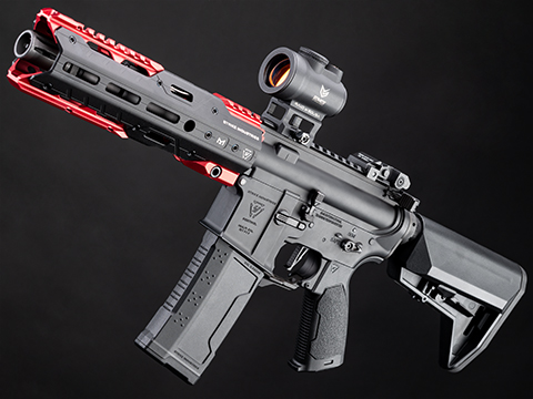 EMG Custom Built Strike Industries Licensed Sentinel AR-15 Airsoft AEG Rifle w/ GRIDLOK® Handguard System (Color: Red / 8.5 Rail / Gun Only)