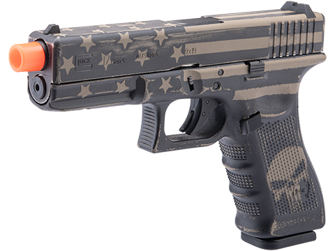 EMG / Elite Force Fully Licensed GLOCK 17 Gen.4 Gas Blowback Airsoft Pistol w/ Custom Cerakote (Model: Stars and Stripes)