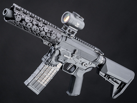 EMG Helios / Sharps Bros Jack Licensed Polymer Receiver Custom M4 Airsoft AEG Rifle w/ Unique-ARs Slim Handguard (Color: Black / 7 RIS)