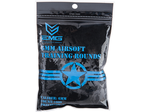 EMG International Match Grade 6mm Airsoft BBs - 1000 Rounds (Color: .25g / White)
