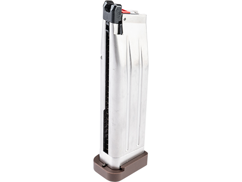 EMG / TTI Licensed Magazine for 2011 / Hi-CAPA Gas Blowback Airsoft Pistols (Color: Silver-Dark Earth Base / Standard / Green Gas)
