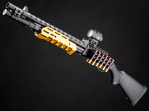 EMG Strike Industries Licensed M870 Gas Powered Pump Action Shotgun w/ M-LOK Handguard by Golden Eagle (Color: Gold)