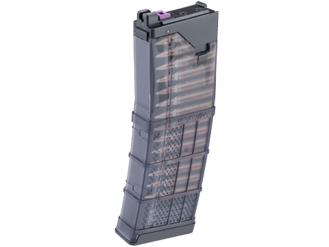 EMG Lancer Systems Licensed L5AWM 30 Round Magazine for CGS & MWS Gas Blowback Airsoft Rifles (Color: Translucent Smoke / 5.56)