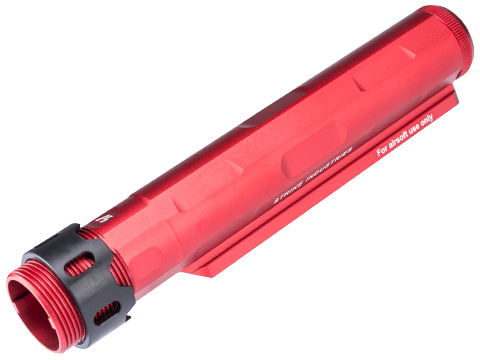 EMG x Strike Industries 6-Position Buffer Tube for M4 Airsoft AEG Rifles - CYMA (Color: Red)
