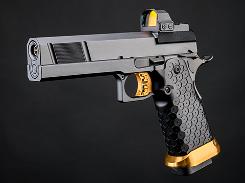 EMG Hex Series Custom Hi-CAPA GBB Airsoft Pistol w/ Minimalist Optic Ready Utility Slide (Color: Bronze-Black)