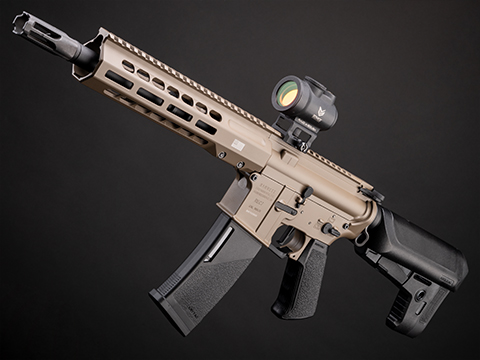 EMG X Krytac Barrett Firearms Licensed REC7 MK3 Airsoft AEG Rifle (Model: FDE SBR / 400 FPS / Gun Only)