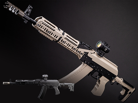 CYMA Platinum Tactical AK-74 Airsoft AEG Rifle w/ Sport Z Style CNC Handguard & Kestrel V3 ETU