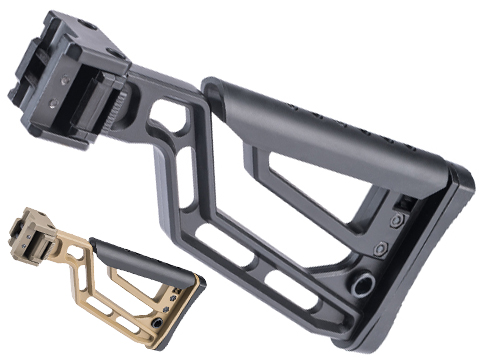 EMG Skeletonized Ambidextrous Folding Stock w/ Adjustable Cheek Riser for Picatinny Rail Mounts 
