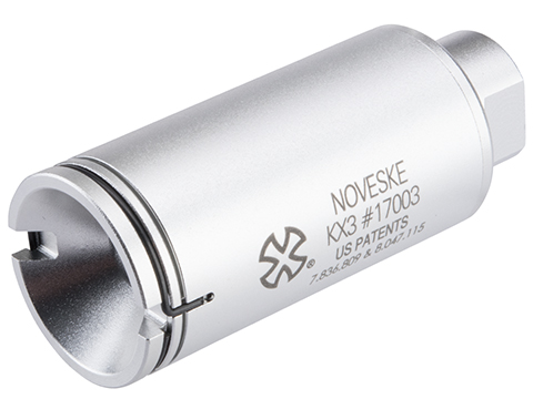 EMG Noveske Flash Hider w/ Built-In Nano Compact Rechargeable Tracer (Model: KX3 / Anodized Silver)