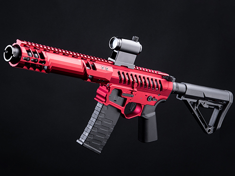 EMG F-1 Firearms PDW Airsoft AEG Training Rifle w/ eSE Electronic Trigger (Model: Red - Black / RS-3 350 FPS)