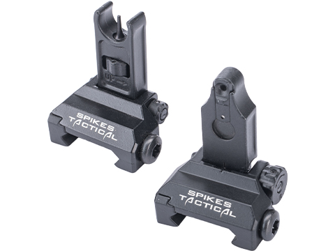 EMG Spike's Tactical Licensed Micro Flip-Up Back-up Iron Sights (Color: Black / Aluminum)