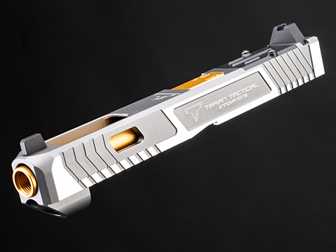 EMG G34 TTI Licensed CNC Combat Master Optic Cut Slide for Umarex GLOCK G17 / G34 Gen.4 Series GBB Pistols (Color: Grey)