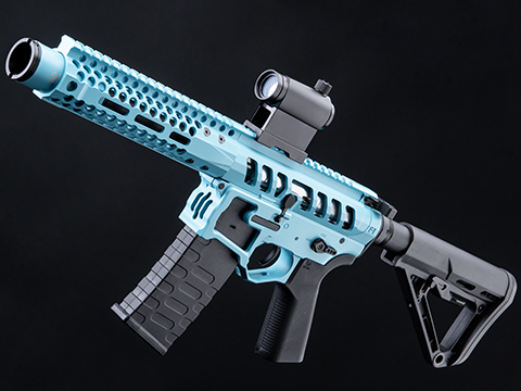 EMG F-1 Firearms PDW AR15 eSilverEdge Airsoft AEG Training Rifle (Model: 3G Style 2 / RS3 / Teal)