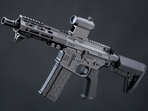 EMG Helios SLR Rifleworks Licensed B15 Airsoft AEG W/ ION M-LOK Handguard (Color: Two-Tone Grey / 6.7 Lite Handguard / 350 FPS)