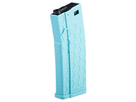 EMG Hexmag Licensed 230rd Polymer Mid-Cap Magazine for M4 / M16 Series Airsoft AEG Rifles (Color: Teal / Single Magazine)