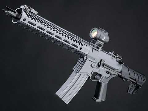 EMG Seekins Precision Licensed PDW SBR SP223 Advanced Airsoft M4 AEG Rifle w/ G2 Gearbox (Color: Grey / 12 M-LOK / Gun Only)