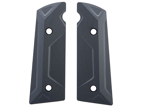 EMG CNC Aluminum Grip Panels for Hudson H9 Series GBB Parallel Training Pistols (Model: Type A)