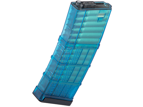 EMG 190rd Lancer Systems Licensed L5 AWM Airsoft Mid-Cap Magazines (Color: Translucent Aqua / Single)